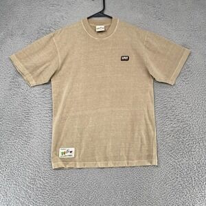 Kids Of Immigrants Shirt Mens Small Beige Love Patch Earth Globe Graphic Tee Top